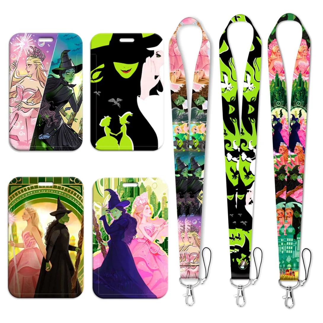 Movie Witch Credential Holder Princess Neck Strap Keychain Lanyard Credit Card Holders DIY Hanging Rope Keyring Accessories Gift