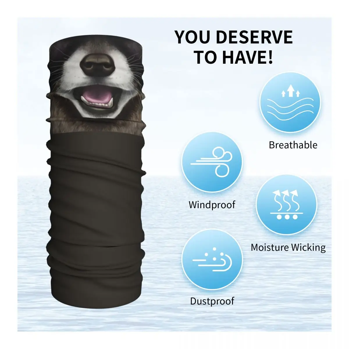 Funny Animal Raccoon Winter Headband Neck Warmer Women Men Ski Camping Tube Scarf Trash Panda Racoon Face Bandana Gaiter