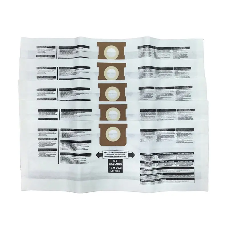 [NEWA66Z!】 For Shop-Vac Replacement Dust Bags 5PCS 5 To 8 Gallon Capacity Collector Filter Bags Large Part Vacuum