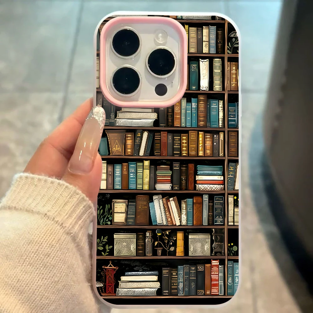 für Xiaomi Redmi Note 14 13 12 11 10 Pro Plus 4G 5G Redmi 14C 13C 15C Retro-Bücherregal-Muster Kunst-Handyhülle Silikon-TPU-Cover – Detail 2