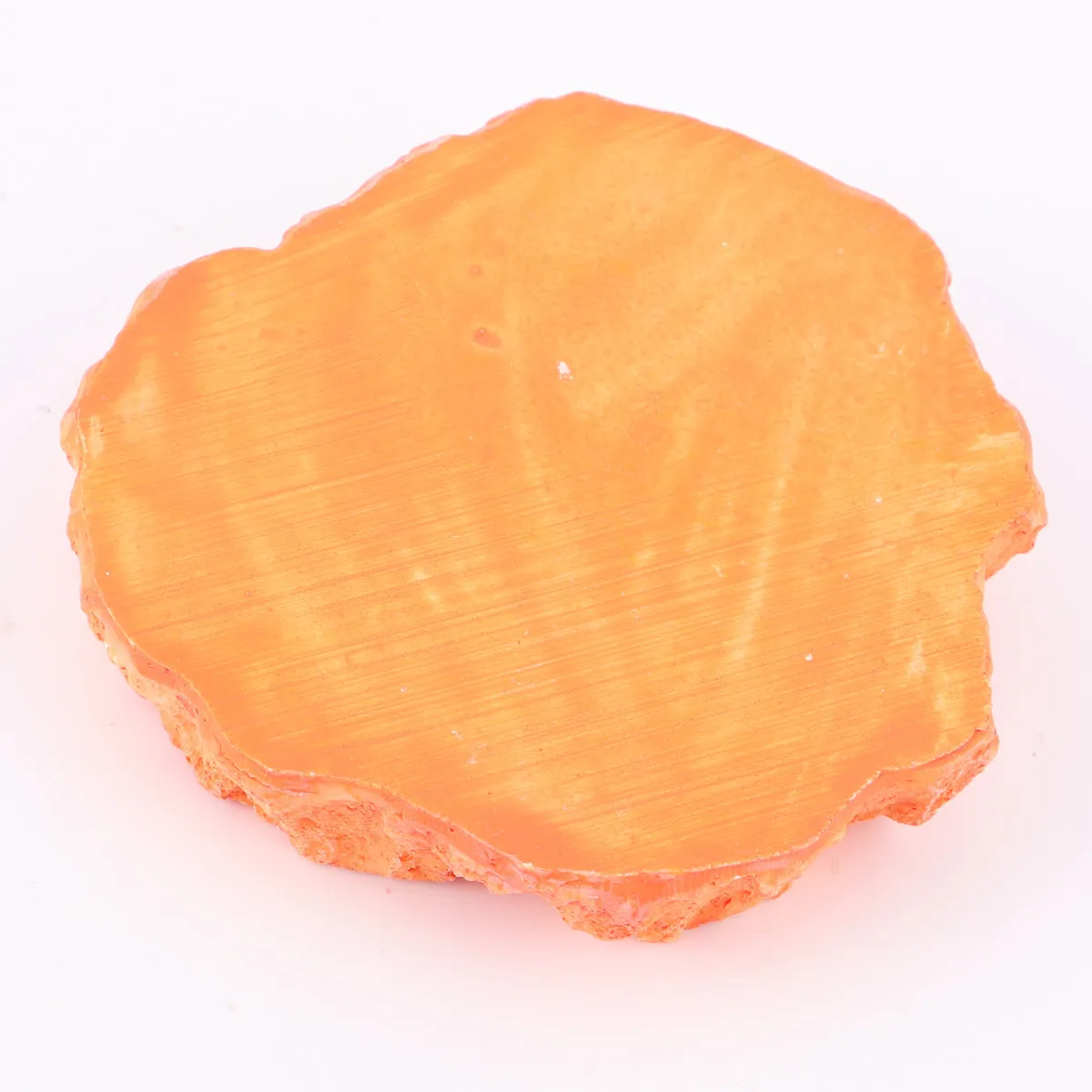 Orange Simulation Bowl Reptile Feeding Dish Resin Thickened Anti-Skid Food Water Container for Lizard Turtle Spider Crawling Pet