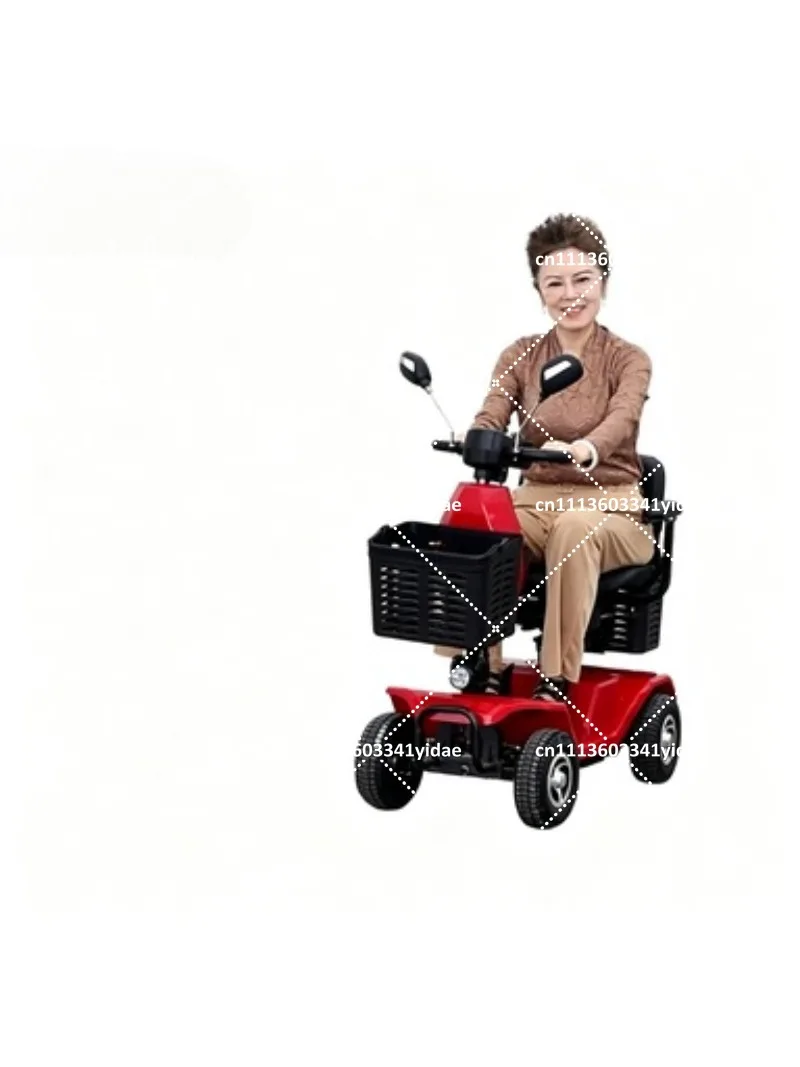 4 Wheel Foldable Electric Mobility Scooter for Seniors, Lightweight Travel Scooter for Adults