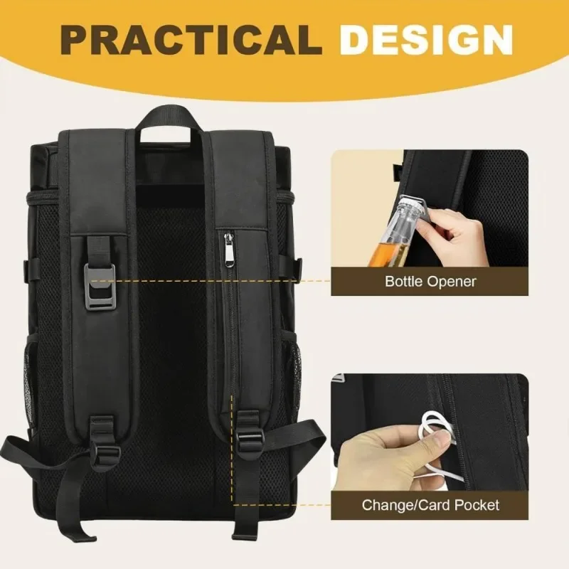 Cooler Backpack with Expandable Double Deck, 48 Can Leakproof Cooler Insulated Portable Soft Lunch Cooler, Extra Large Ice Chest Cooler for Beach, Picnic, Camping, Shopping