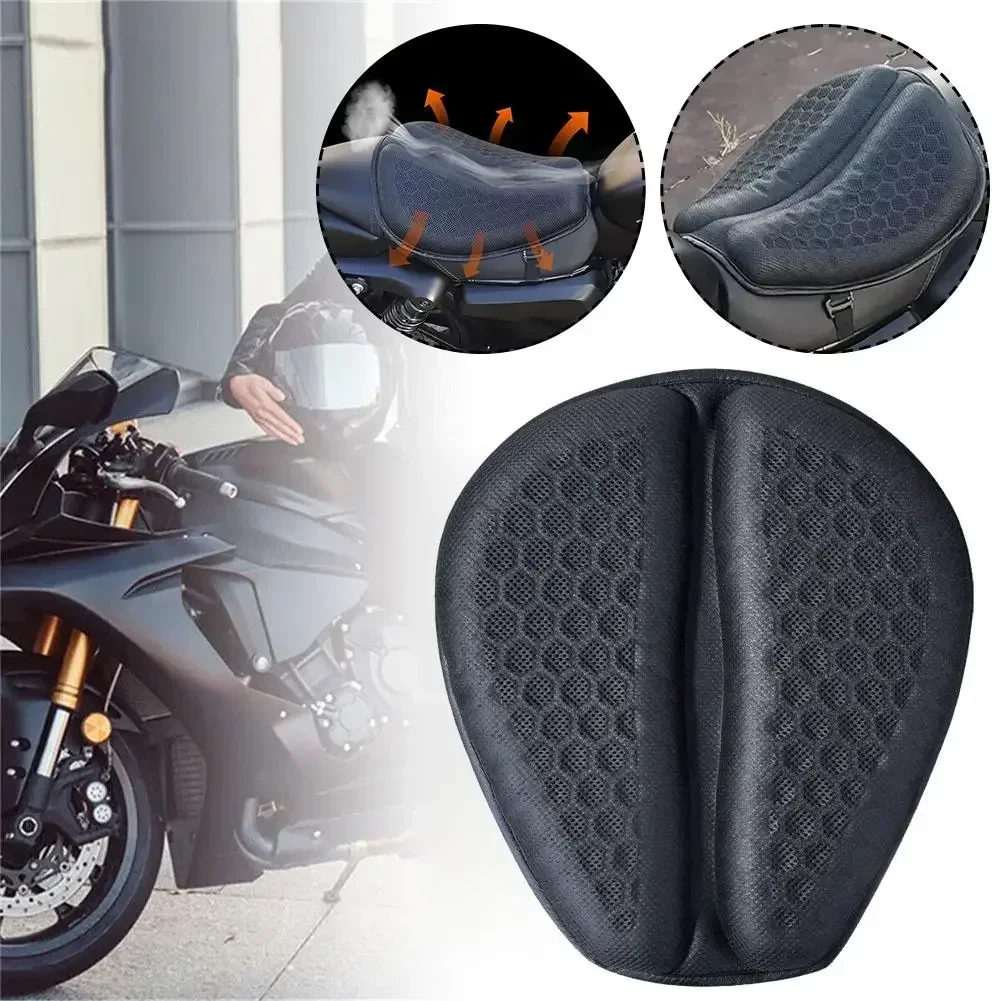 Foldable Motorcycle Gel Seat Cushion 3D Honeycomb Structure Shock Breathable Motorcycle Gel Seat Pad Gel Cushion For Seat