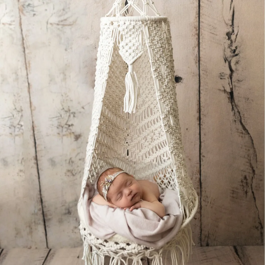 Newborn Hammock Children\'s Photography Props Lace Hanging Hammock Sling Photo Props Newborn Photography Props