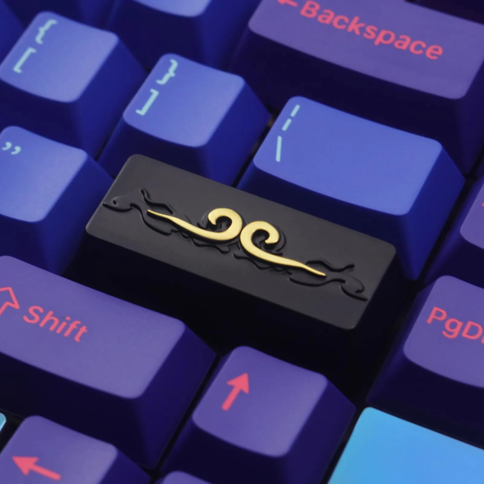 1 Piece Keystone Zinc Aluminum Alloy 2.25U R2 Height Keycap For Black Myth Wukong Plating Painting 3D Relief MX Switch Key Cap