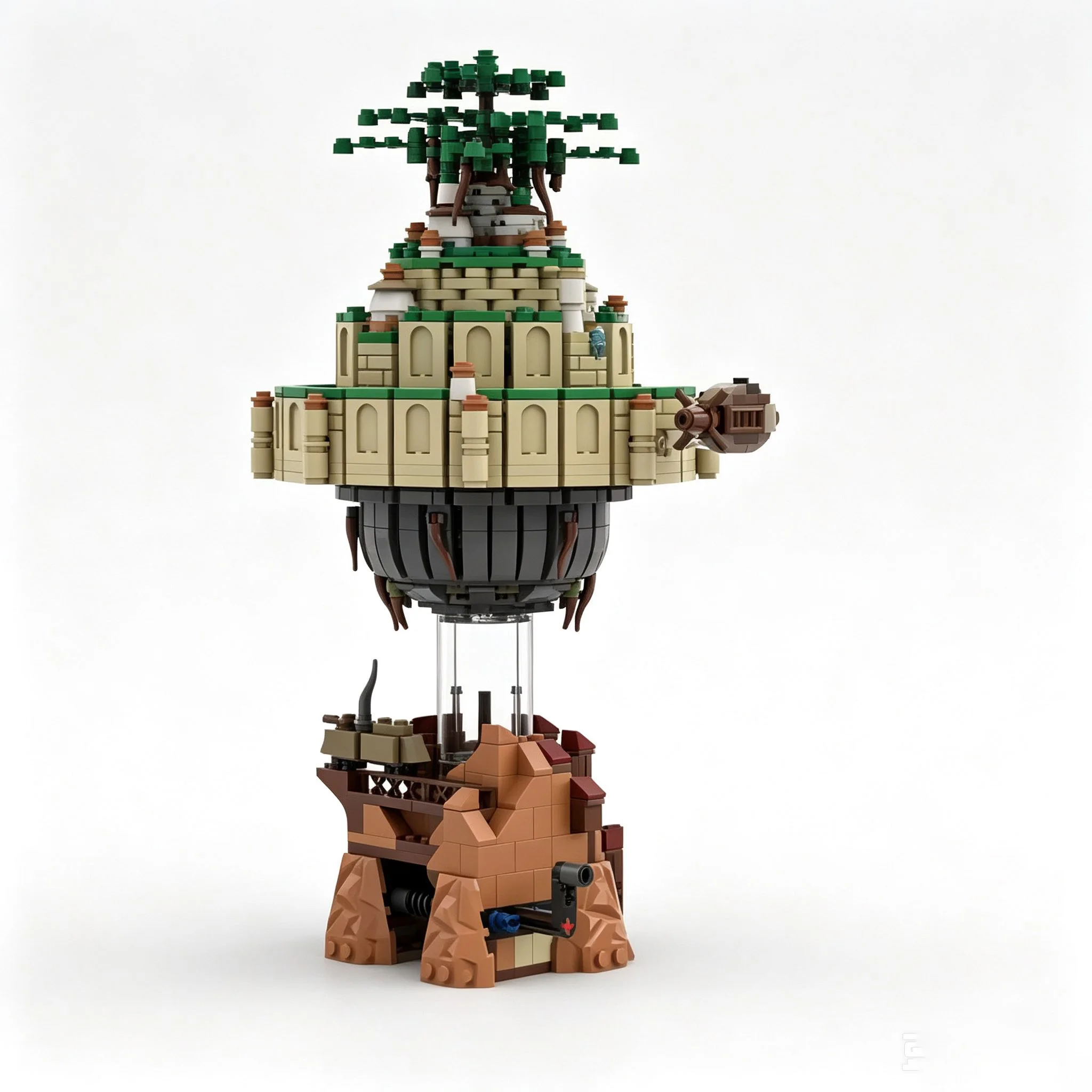 Fantasy Floating Sky City MOC Building Blocks Set Flying Island Castle Model Bricks DIY Assemble Hobby Decoration Gift