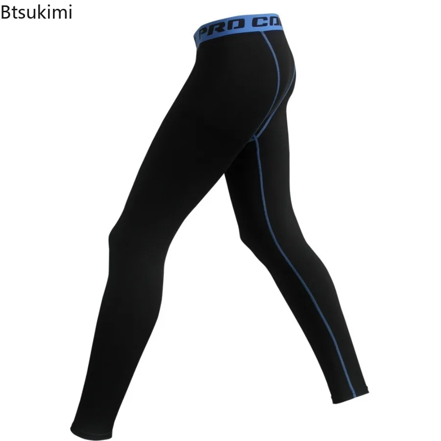 New Men's Compression Pants Quick Drying Running Fitness Leggings Men Tight High Elastic Basketball Sports Pants Underpants Male