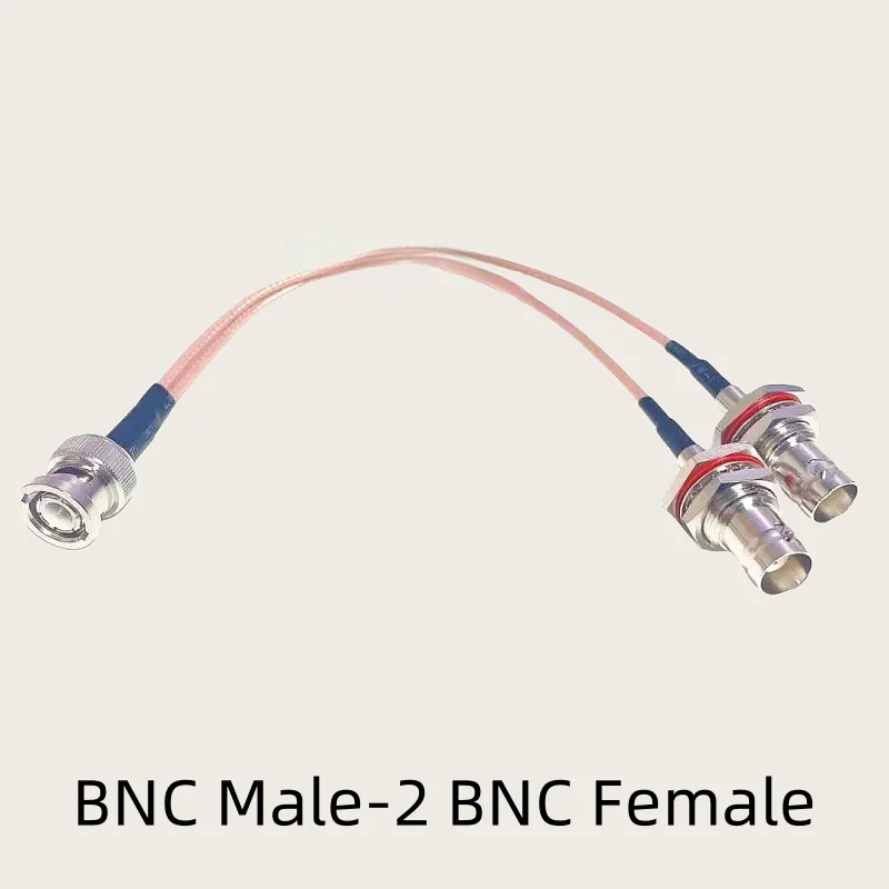 Bnc Mannelijk Tot 2x Bnc Mannelijk Vrouwelijk Y Type Splitter Combiner Pigtail Kabel Rg316 0.1-2M