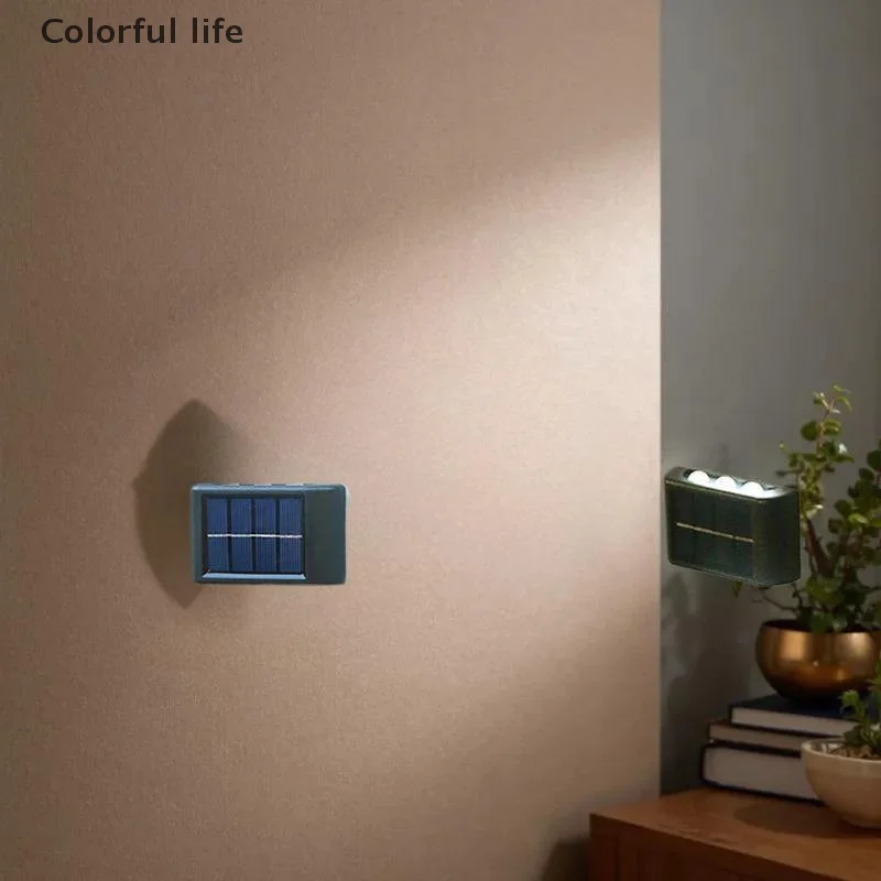 

Светодиодные солнечные лампы, водонепроницаемые уличные настенные светильники для сада, идеально подходящие для ландшафтного дизайна, 1 шт.