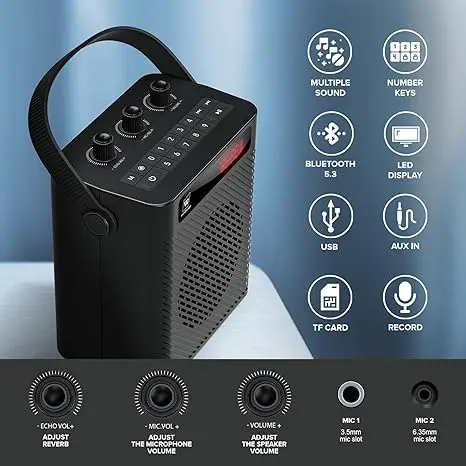 Winbridge S95 40W Wireless PA Speaker with Dual Microphones