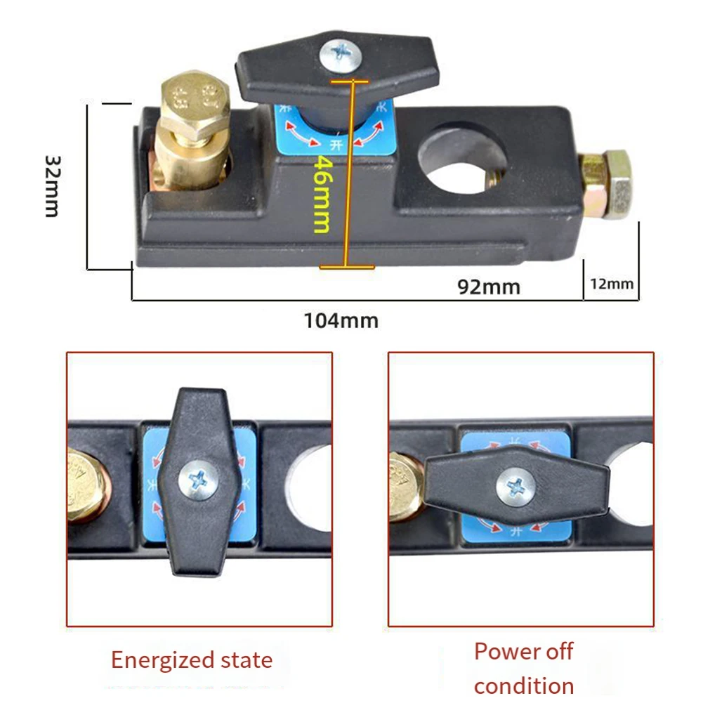 Battery Disconnect Switch for Cars and RVs 12V/24V Blade Master Switch to Prevent Battery Drain and Enhance Vehicle Safety