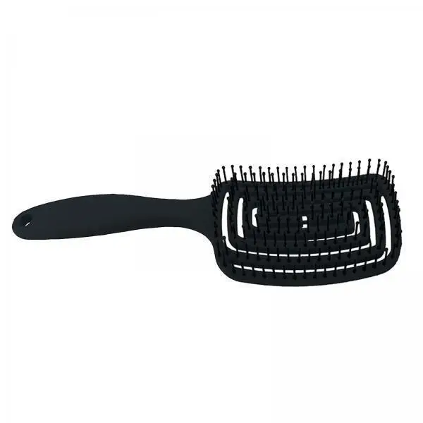 Curved Vented Detangling Brush Gentle Scalp Massage Rectangle Hairbrush Fast Blow Drying for Men Women All Hair