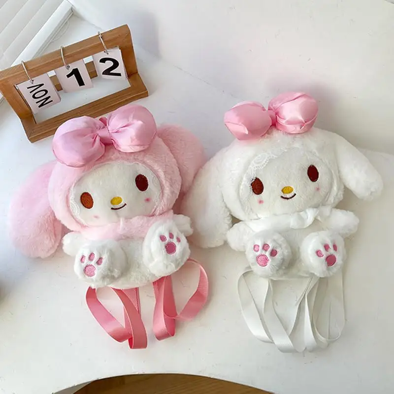 

Kawaii New Fashion Sanrios Cinnamoroll Backpack Plush Toy Cute Cartoon Doll Bag Anime Peripheral Girl Gift Students