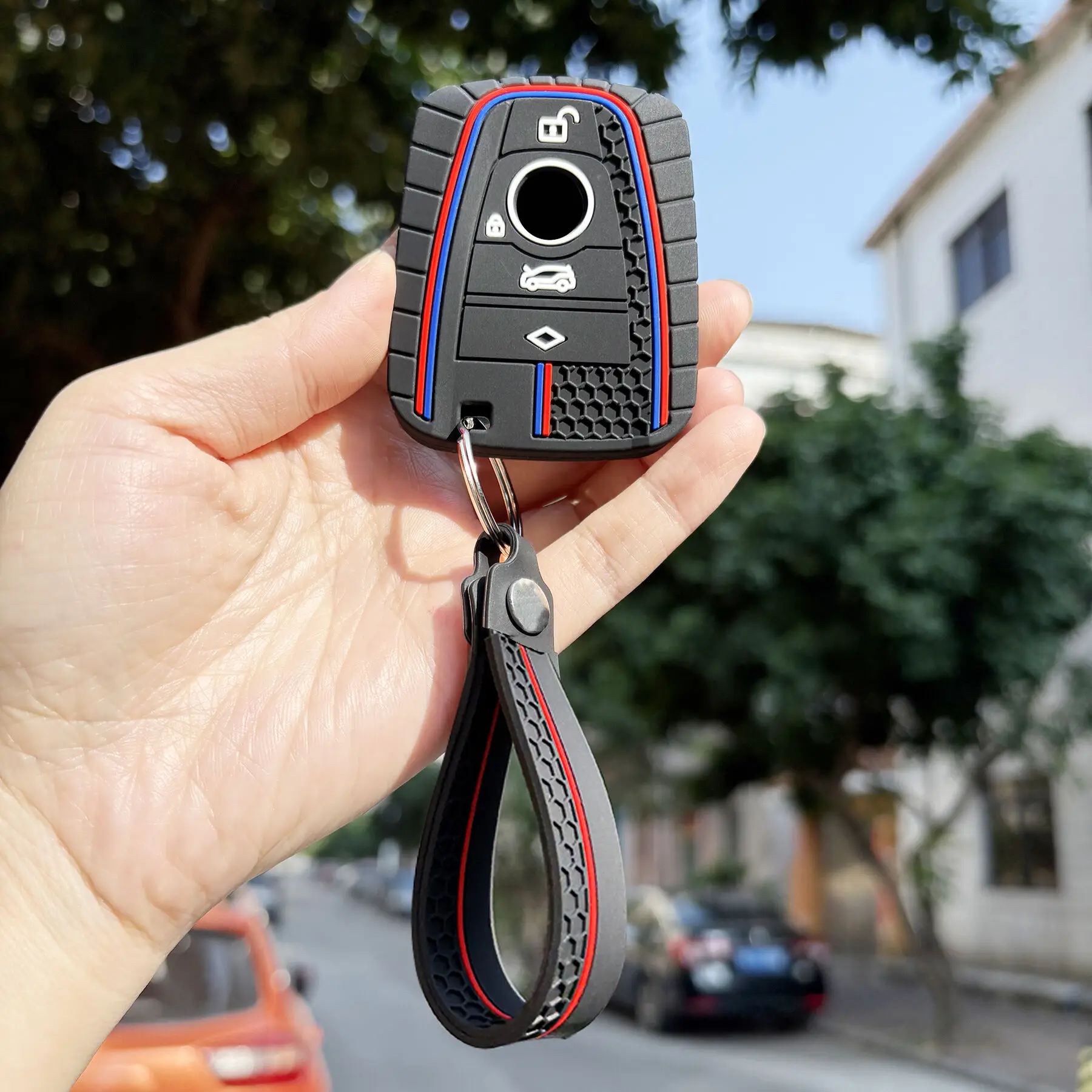Protection Holder Keychain Interior Accessories For BMW I3 I8 Series Keyless Car Styling Keychain Silicone Cover Fob Key Case