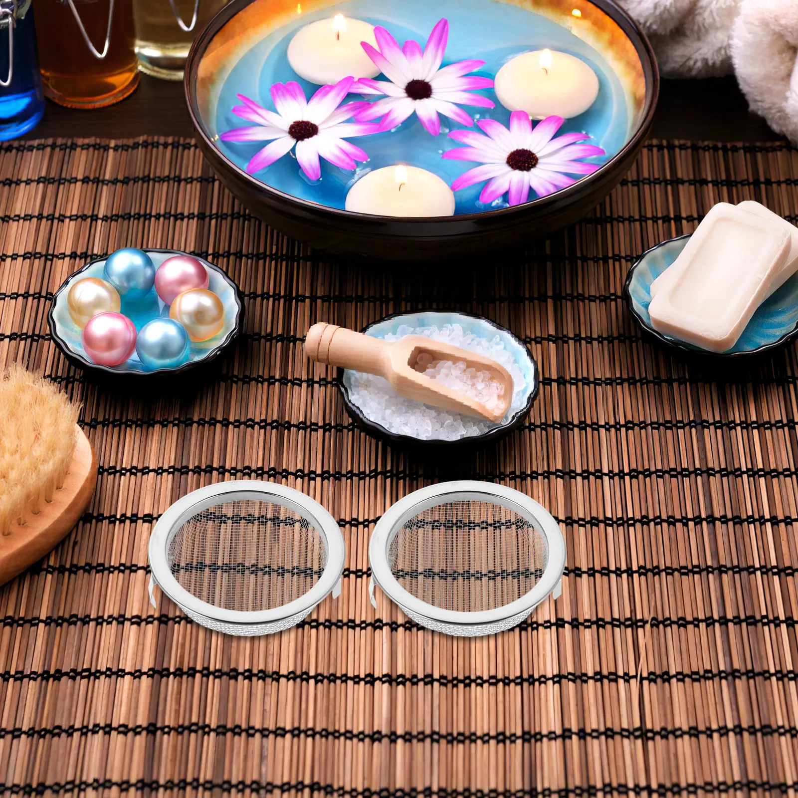 4Pcs Moxibustion Filter Accessories Stainless Steel Metal Mesh Screens Reusable Replacement Filters for Moxa Stick Holder