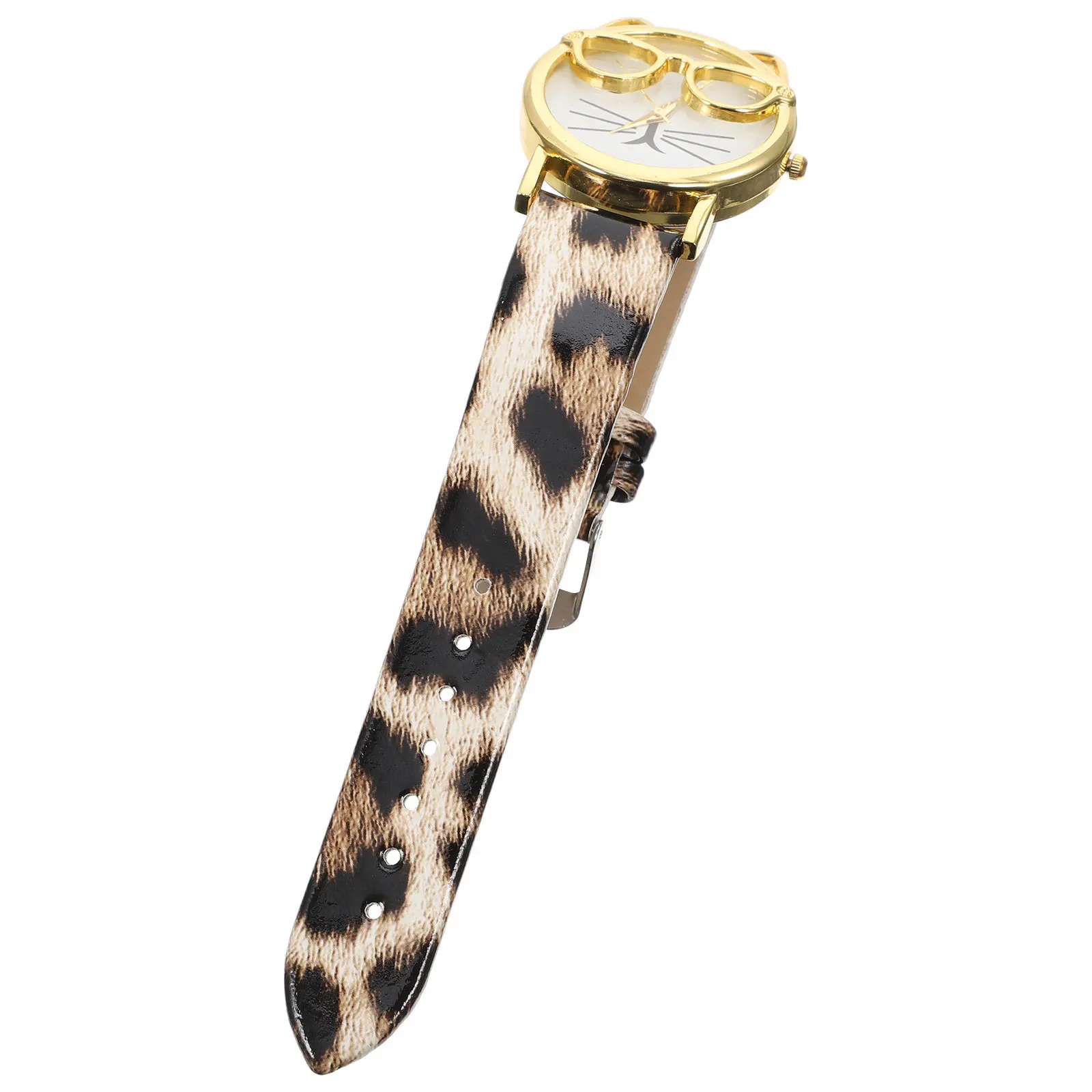 Orologio da polso per bambini alla moda, design con barba di gatto, cinturino in PU, movimento al quarzo, orologio da polso per bambini, da indossare ogni giorno