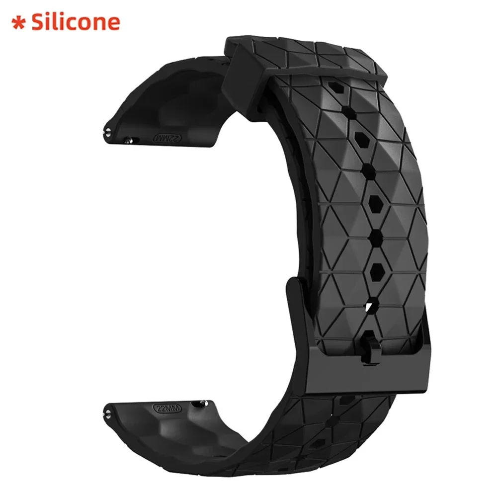 Universelles 22mm/20mm Verschiedene Schwarze Silikon-Uhrenarmbänder für Samsung Galaxy Watch Serie Wasserdichtes Silikon-Sportarmband