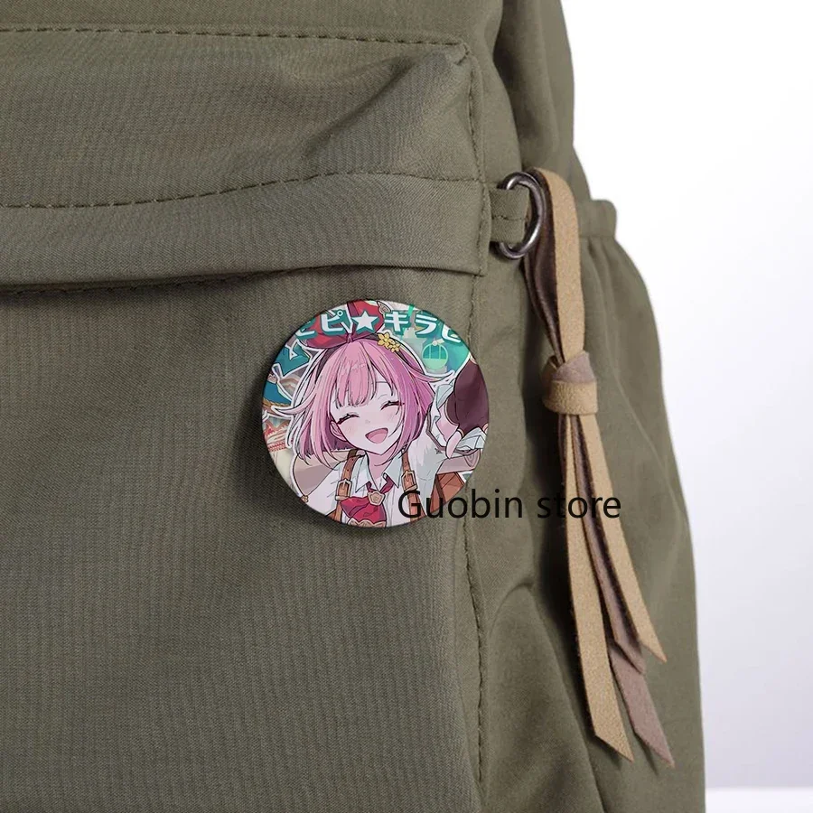 58mm Project SEKAI Anime Ootori Emu Wonderlands×Showtime Metal Badge Brooch Pins Cartoon Badges Backpack Souvenir Gifts