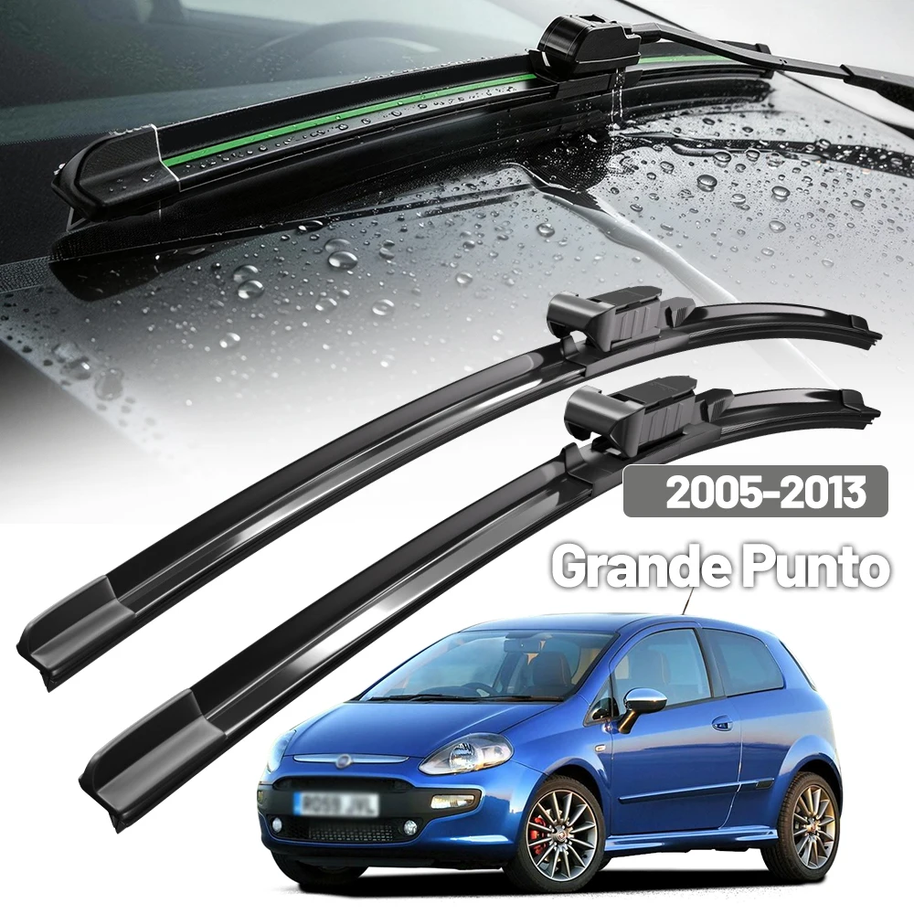 Palhetas de Limpador de Para-brisa Dianteiro para Fiat Grande Punto 2005-2013 e Fiat Punto Evo 2009-2013 (26"+15") - Acessórios