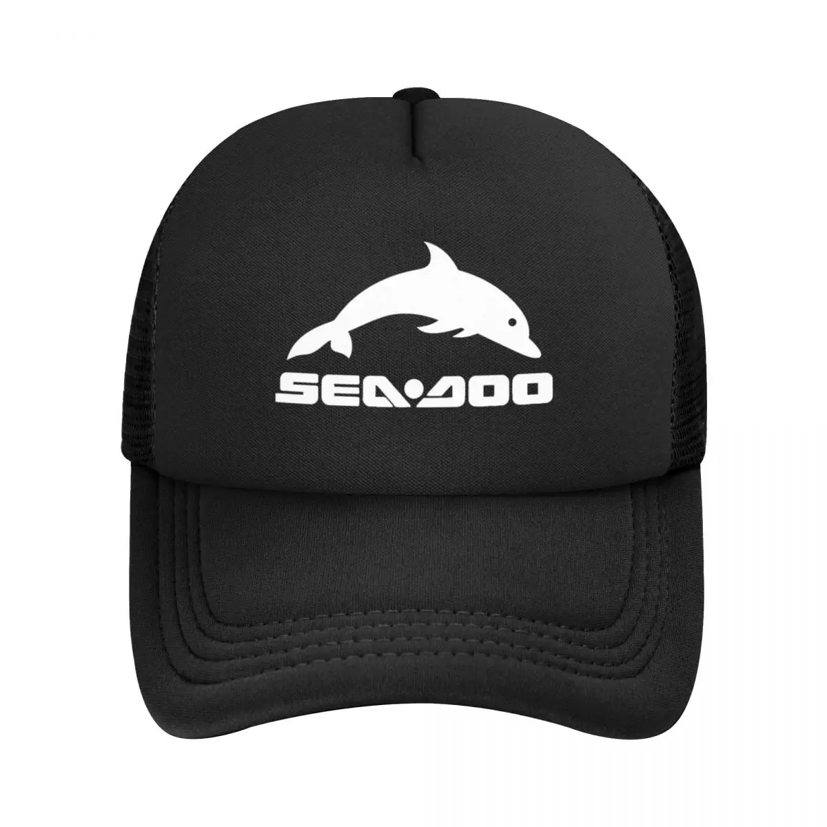 Seadoo Logo Trucker Hat Adult Sport Watercraft Hats Sun Caps Golf Hats Breathable Polyester Mesh Baseball Cap Summer