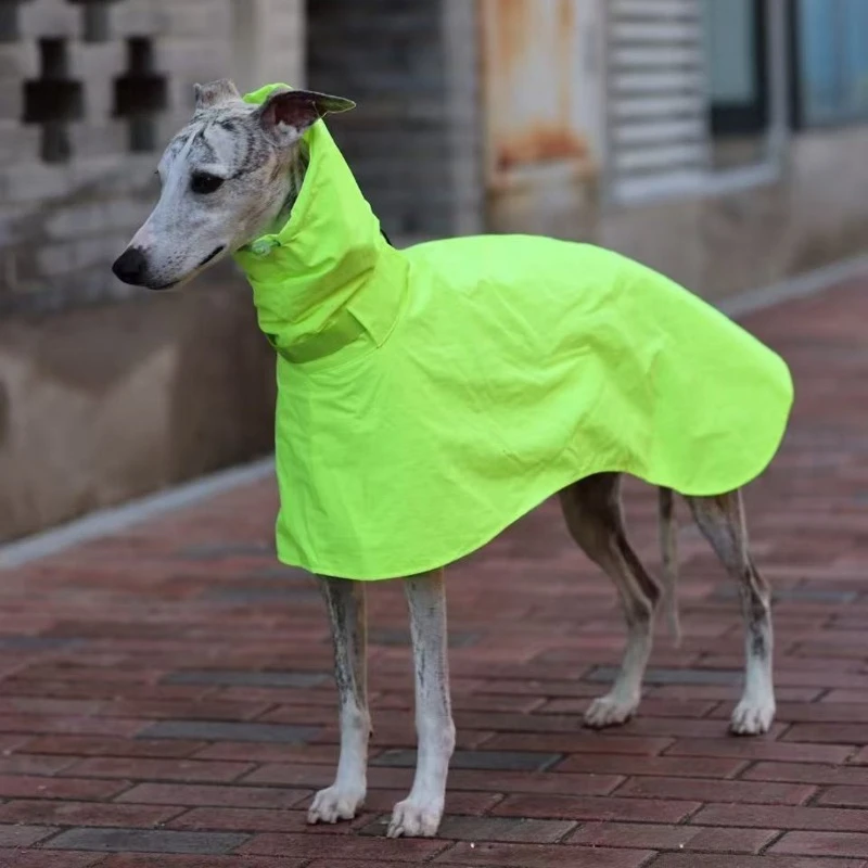 Whippet Raincoat Waterproof Adjustable Italian Greyhound Raincoats Windproof High Neck Outdoor Walking Poncho Pets Jackets