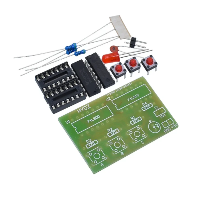 DIY Three-Person Electronics Preparation Kit Gateless Digital Circuit Laboratory Kit for Student Training in Electronic Principl