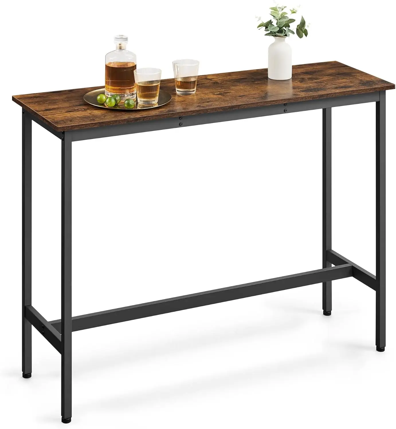 

Vasagle Bar Table, Narrow Long Bar Table, Kitchen Dining Table, High Pub Table, Sturdy Metal Frame, Industrial Design, 15.7 X