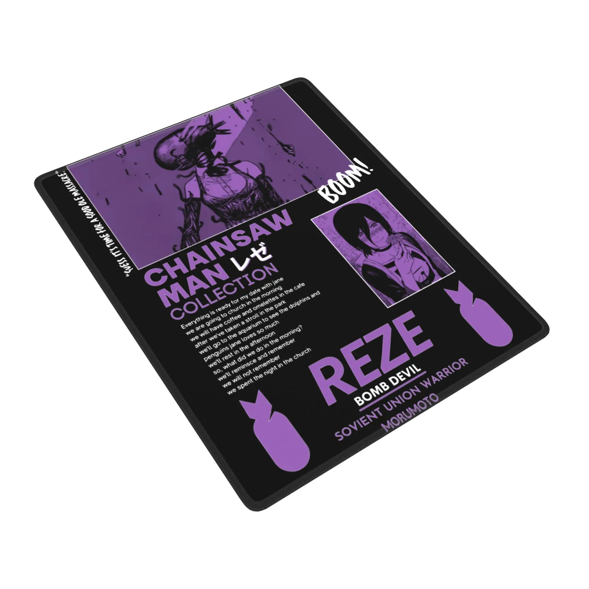 

Reze Chainsaw Man Laptop Mouse Pad Keyboard Desk Mat Anime Waterproof Mousepad for Gamers