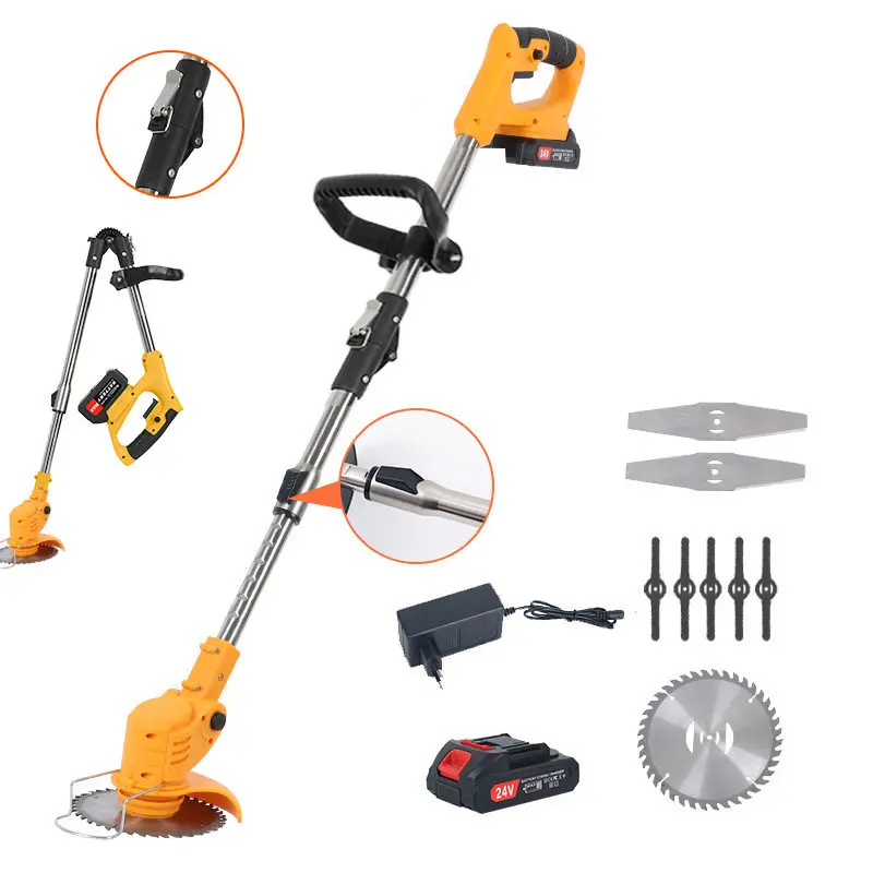 Rechargeable Lawn Mower Weed Trimmer Suitable for Garden Trimming Lawn Mowing and Grass Cutting Lithium Battery-powered