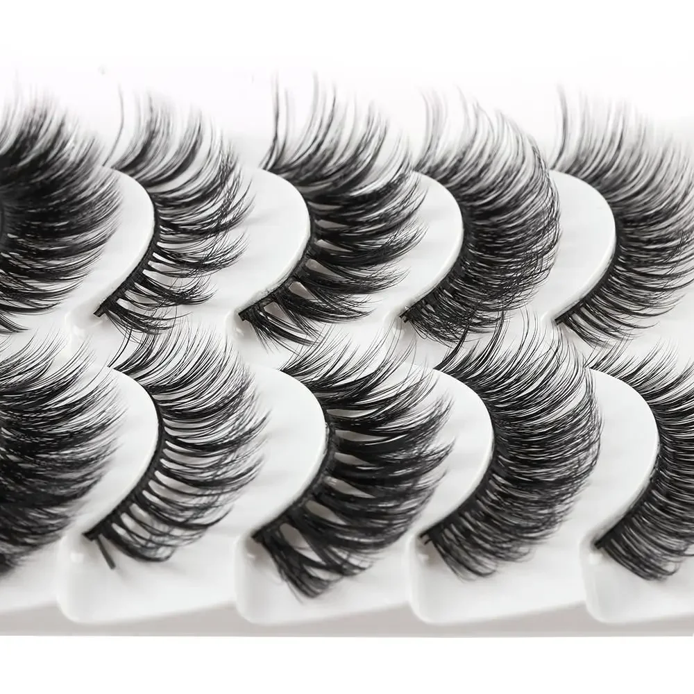 動物実験なしのハンドメイドビューティーメイクアップ、再利用可能なつけまつげ、ナチュラルロング3Dフェイクミンクヘア、繊細でふわふわ