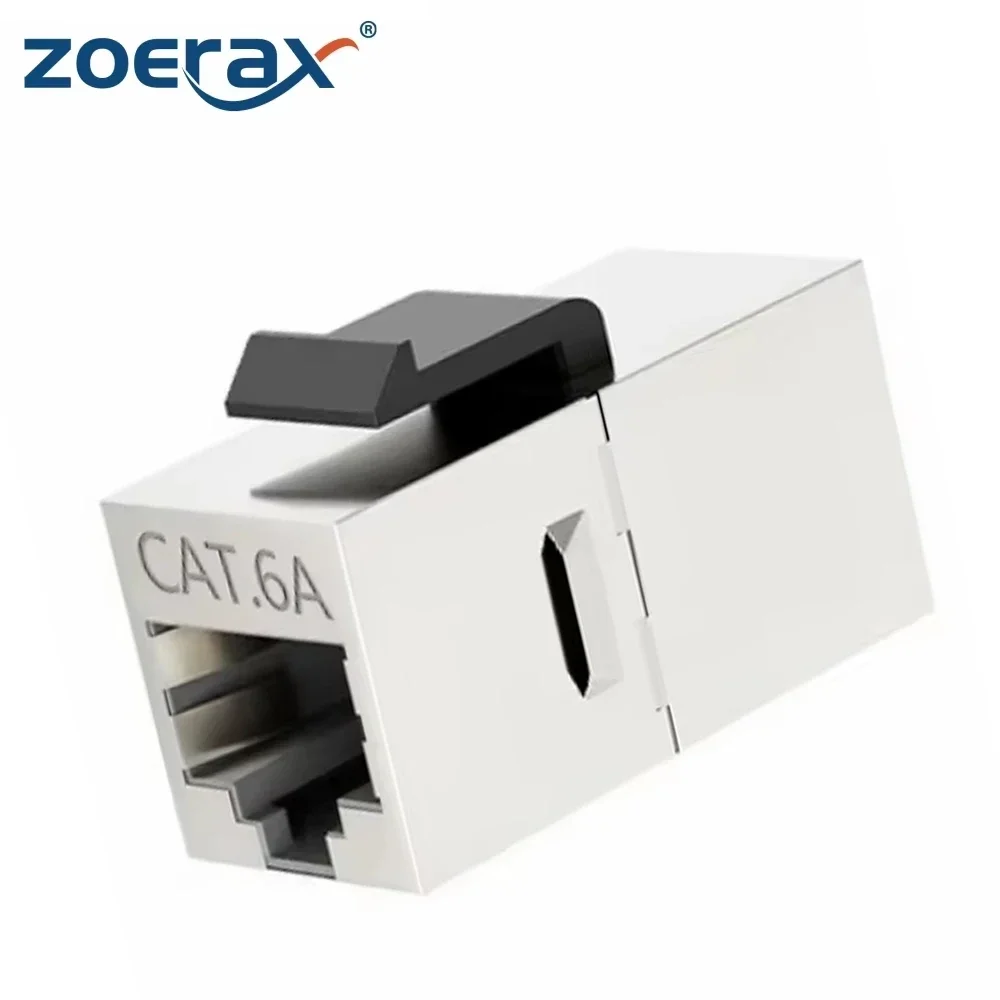 ZoeRax Cat6A CAT7 Keystone Jack 10Gbps Inline Coupler Sheilded RJ45 8P8C Connector for Ethernet LAN Cable Extender Adapter