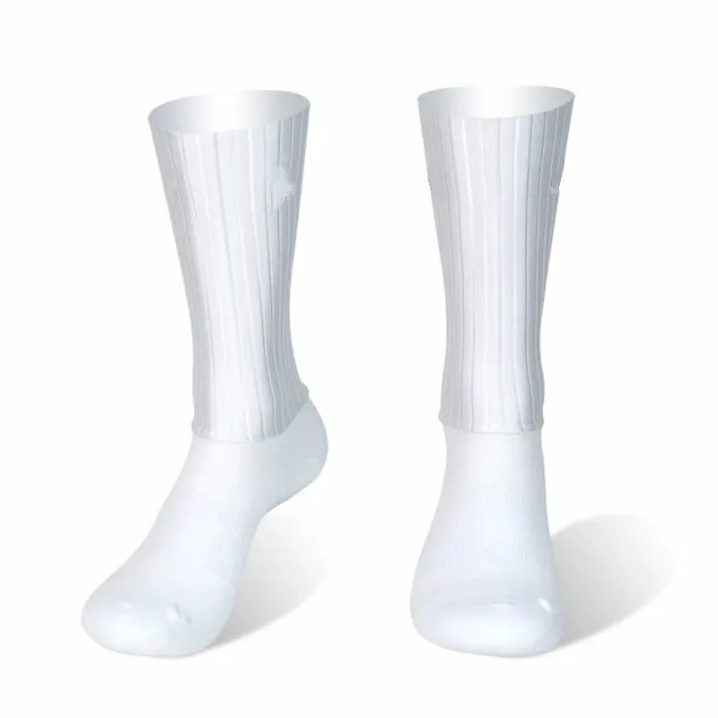 

Anti Slip Silicone Summer Aero Socks Whiteline Cycling Socks Men Bicycle Sport Running Bike Socks Calcetines Ciclismo Heat pack