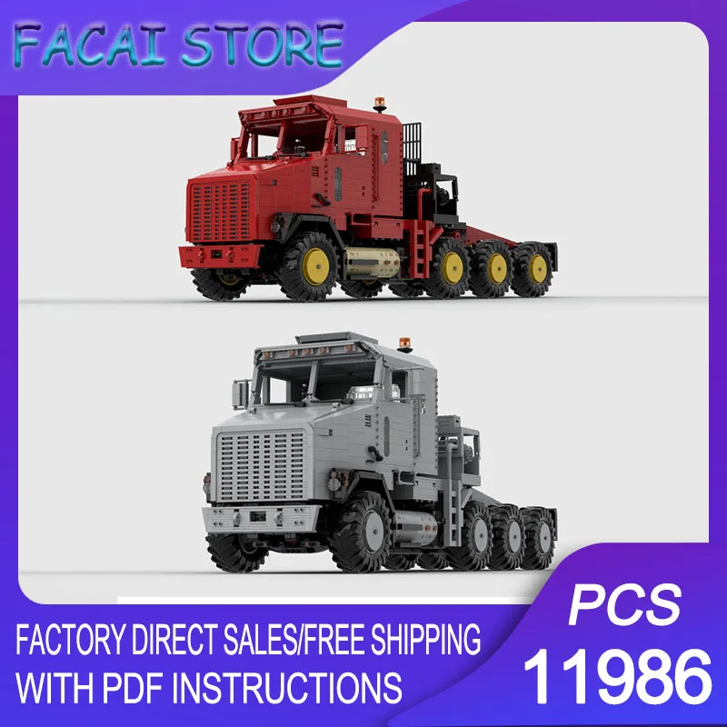 

Urban Truck Moc Building Bricks Modular M1070 Military Truc k8x8/6 Model Technology Blocks Christmas DIY Toy Construction Gifts