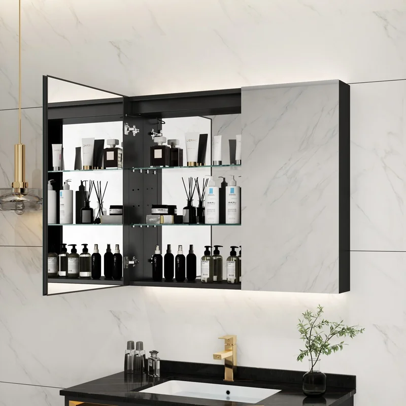 

Современные светодиодные аптечки с сенсорным экраном, алюминий, высокое качество, свет, зеркальный шкаф для ванной комнаты, оптовая продажа с фабрики