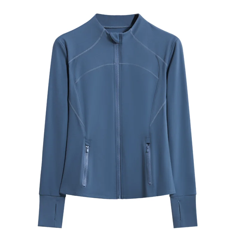 DRUR Breathable Slim Fit Yoga Jacket Weightless Track Zip Workout Top Women Autumn Winter Running Coat With Pockets Yogawear New