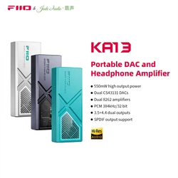 FiiO KA13 Dual CS43131 Portable DAC Amplifier for IOS/Android 3.5mm and 4.4mm Balanced Output, 550mW high Power