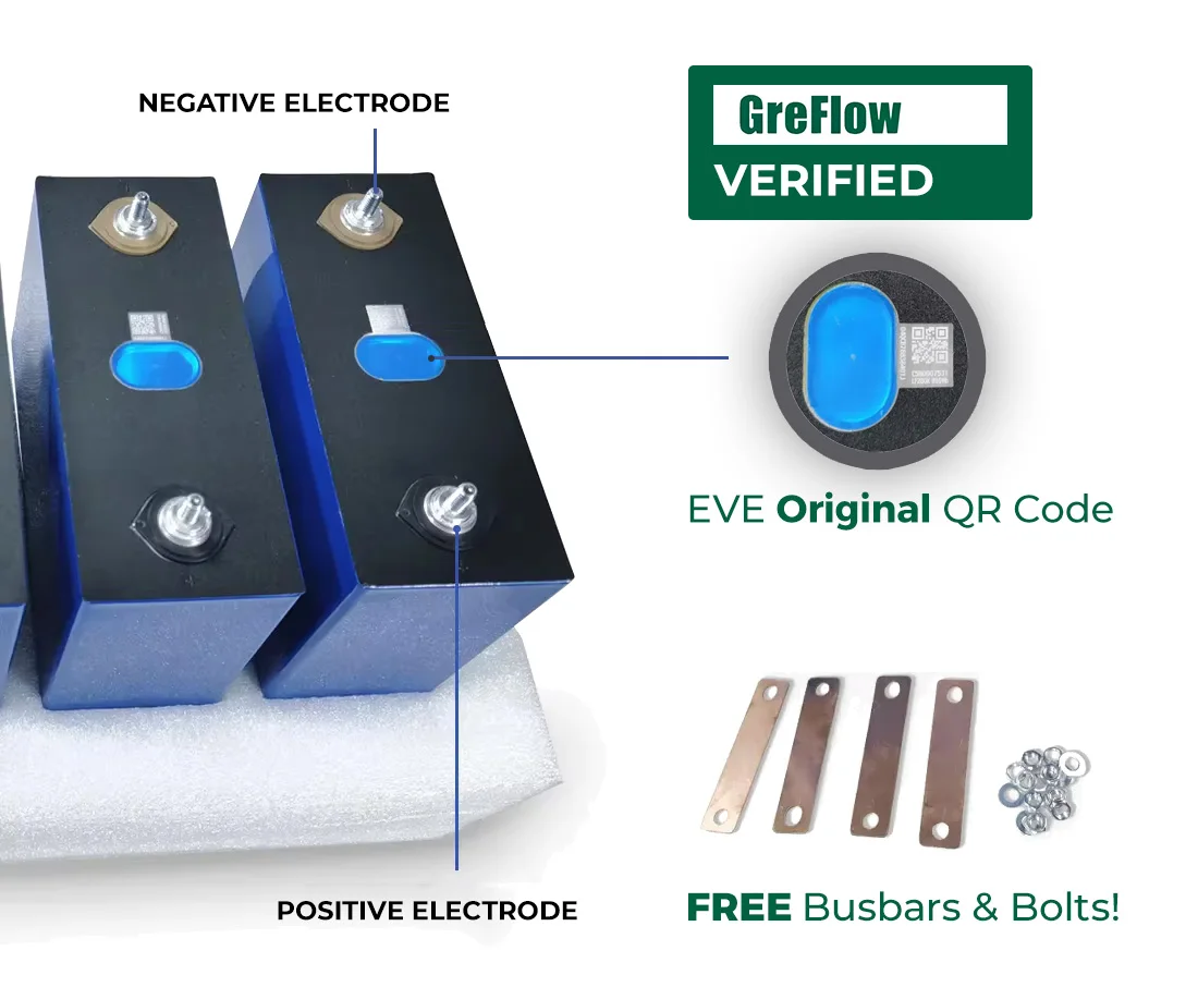 EVE CALT ithium fosfa ferro LiFePO4 3.2V Batteria di alimentazione 280Ah Elettrico Ricaricabile per auto RV Sistema di accumulo solare e tasse libere