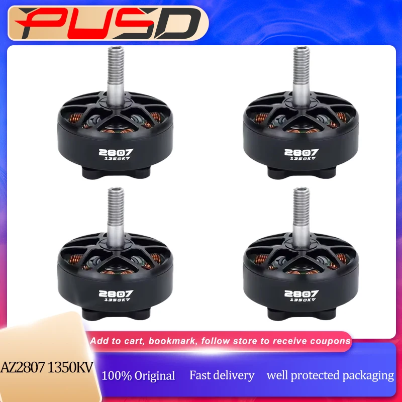 Axisflying-ドローン用ブラシレスモーター,fpvフリースタイル,長距離,rc fpvクワッドコプターd,az2807,6s,1350kv,7インチ