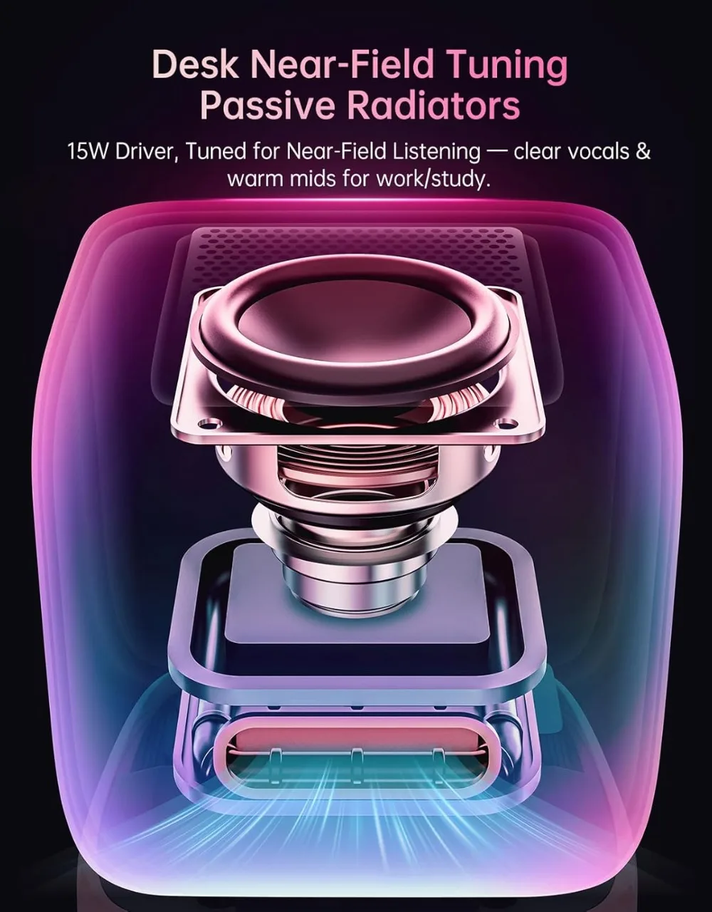 مكبر صوت بلوتوث Divoom Ditoo Retro Pixel Art Game مع شاشة أمامية يمكن التحكم فيها بتطبيق 16X16 LED (وردي) #3