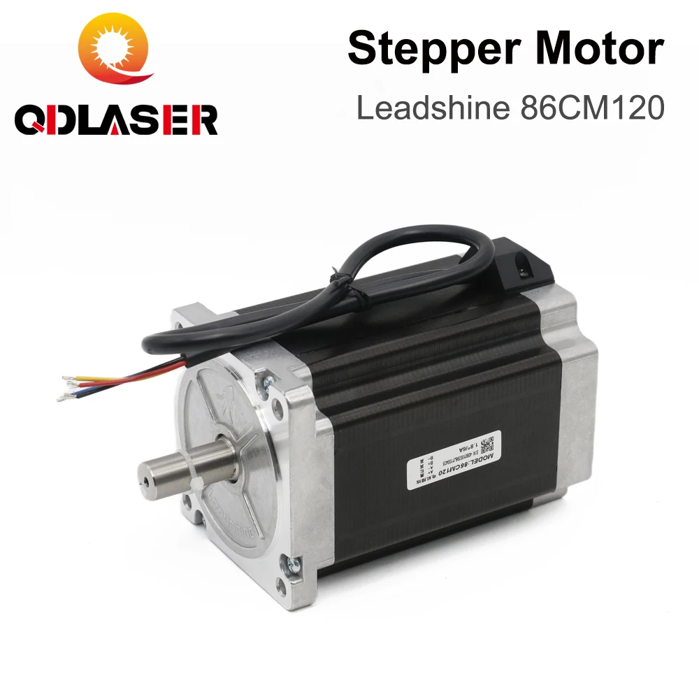 QDLASER Leadshine 2-phase stepper motor 86CM120 with 12N.m (1700 Oz-in) Holding Torque Step Motor 4 Wires Shaft Size 14mm