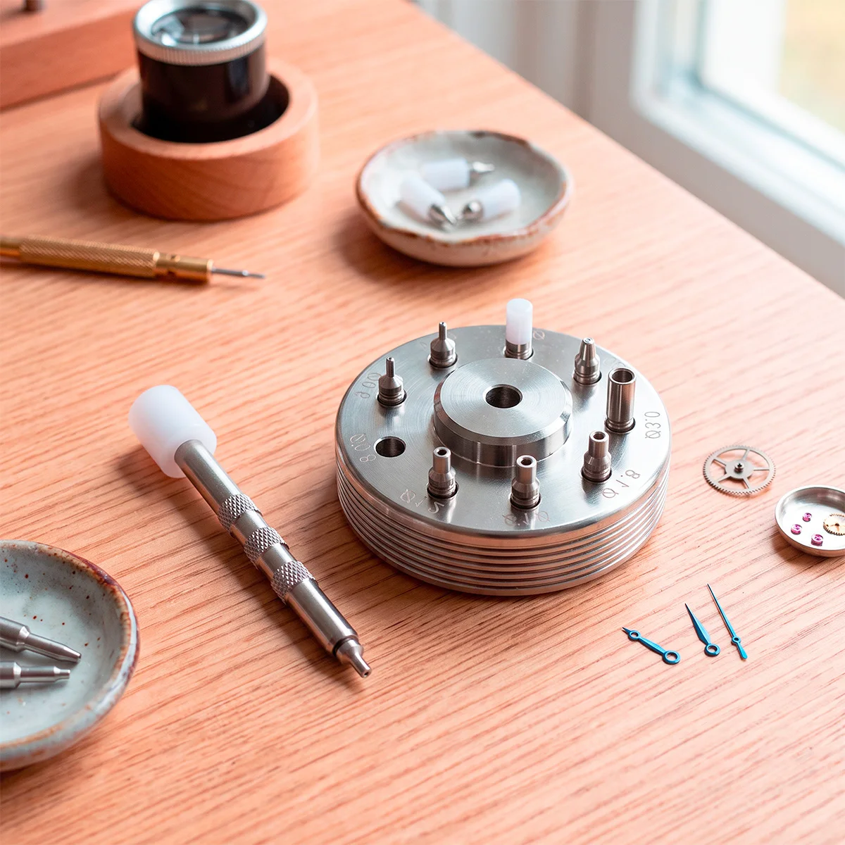 Watch Hands Fitting Setting Presser Pusher Setter Installation Pen Alloy Steel Watch Needle Holder Watch Repair Tool Watchmakers