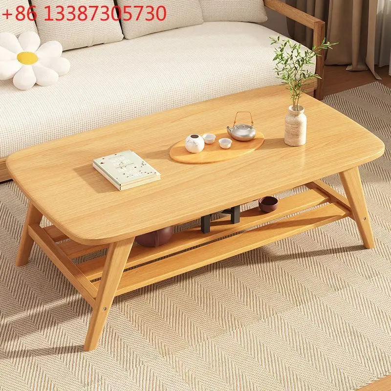

Solid wood coffee table, small apartment, living room, new small table for home use, modern and simple