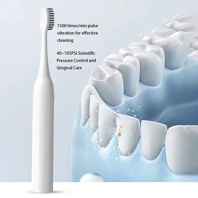 YUNCHI E7 cepillo de dientes eléctrico ultrasónico vibración sónica blanqueamiento dental 8 modos de limpieza de engranajes cabezal de cepillo suave DuPont