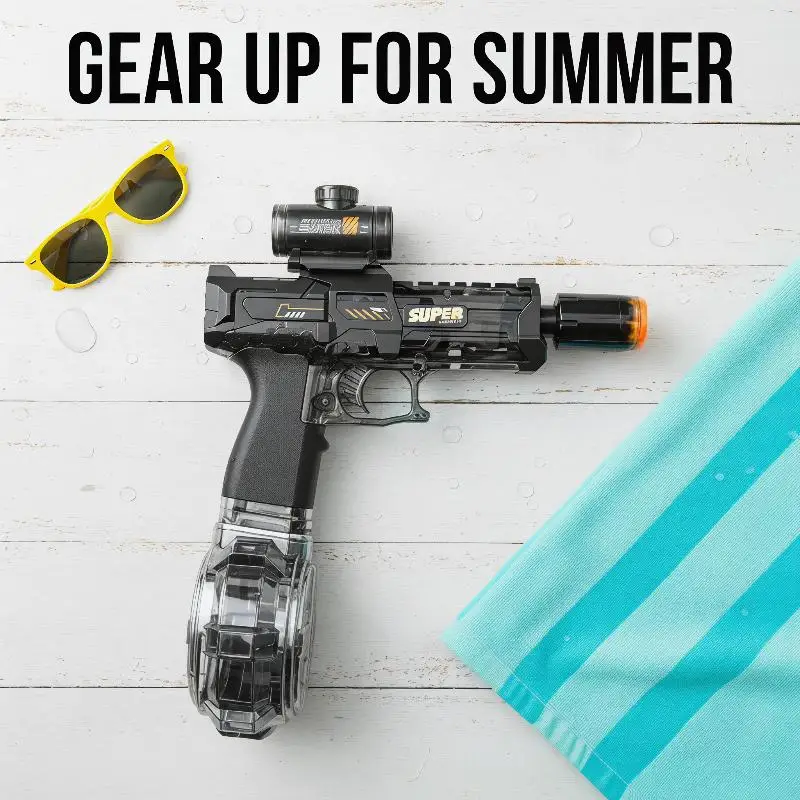 Electric Water Gun LED Lights High Capacity Best for Outdoor Pool Beach Play