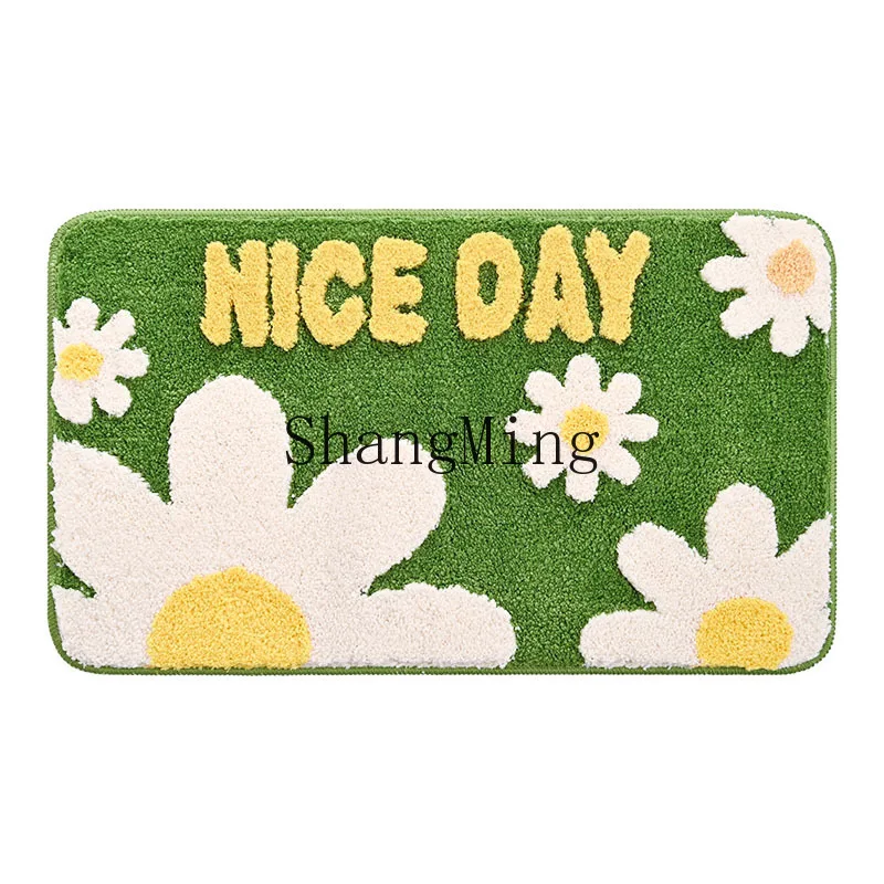 

PYH Household Door Suction Mat Toilet Flocking Floor Mat Bathroom Door Non-slip Carpet Toilet Foot Mat Wholesale