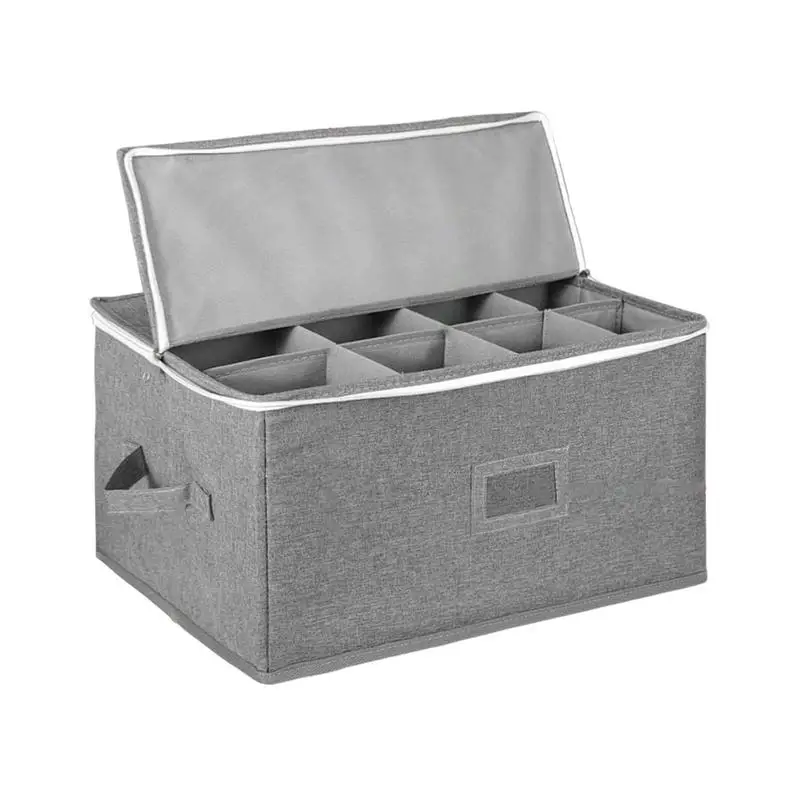 

Wine Glass Storage Box With Dividers China Storage Containers Moving Supplies Flexible Cup Storage Organizer Fine China Storage