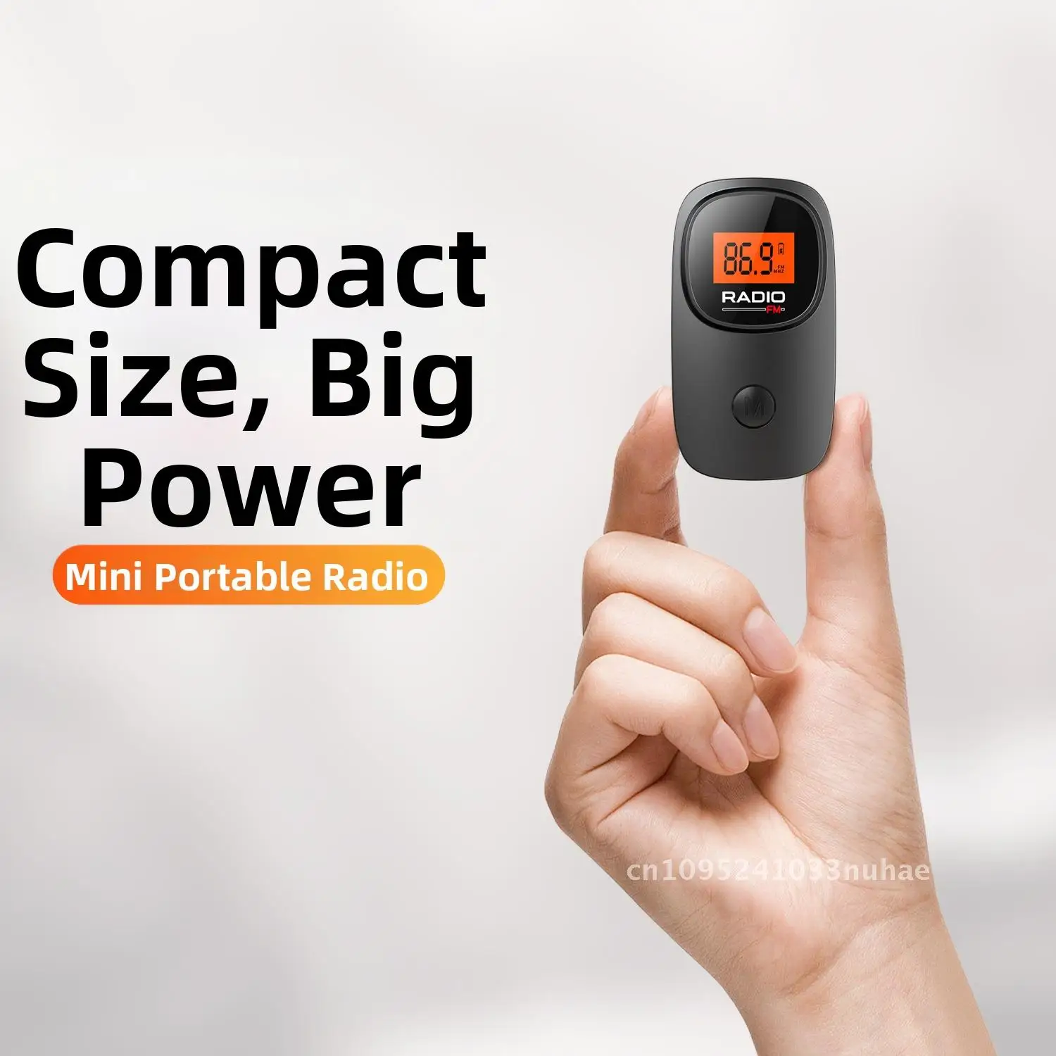 

Mini Radio Pocket Small Portable FM with Clip for the Elderly Digital Display Automatic Search Radio