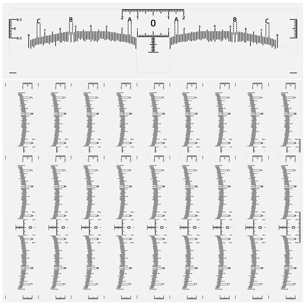 ไม้บรรทัดเขียนคิ้วแบบใช้แล้วทิ้ง 50 ชิ้น อุปกรณ์วัดและออกแบบคิ้ว ชุดวาดคิ้วมืออาชีพ อุปกรณ์แต่งหน้าเส้นคิ้ว