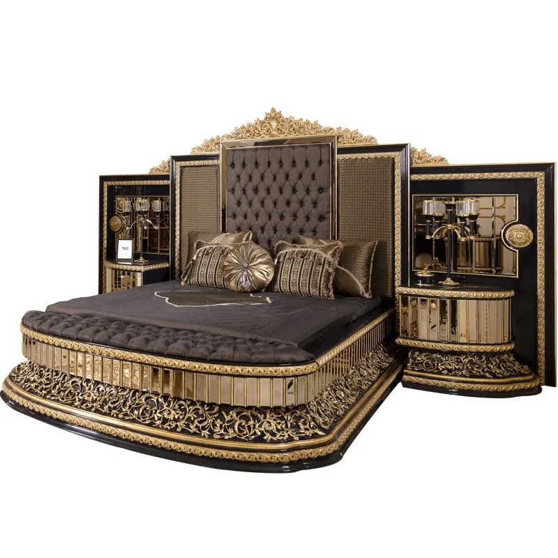 home furniture and nice bed room furniture full set,royal Italian bedroom furniture set luxury comforter king size bed classic